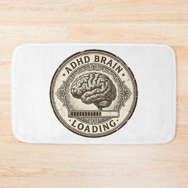 Item preview, ADHD Brain Loading Vintage Emblem designed and sold by urbinet.