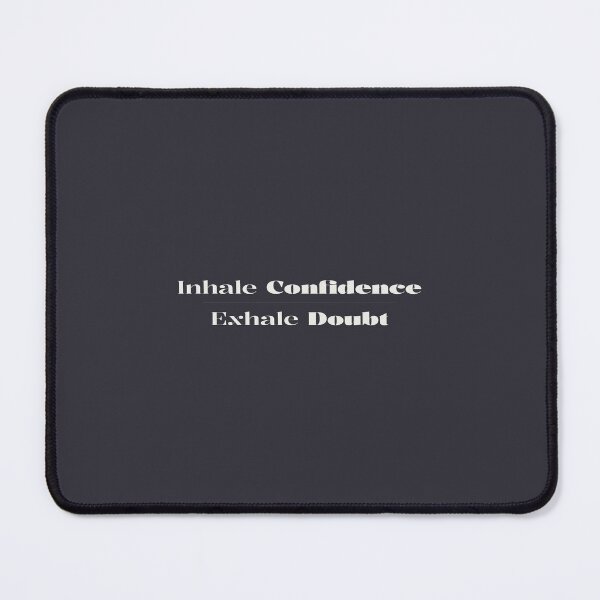Item preview, Minimalist "Inhale Confidence Exhale Doubt" Deep Plum Stacked Serif Typography designed and sold by trepiu.
