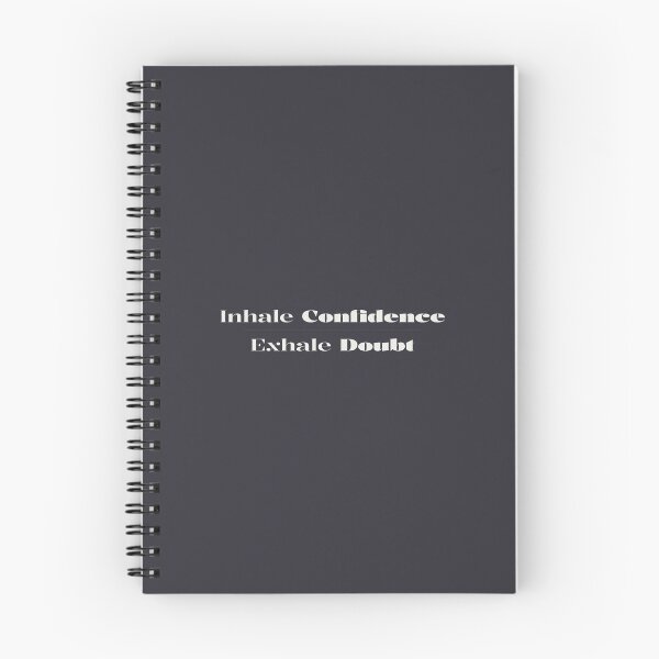 Item preview, Minimalist "Inhale Confidence Exhale Doubt" Deep Plum Stacked Serif Typography designed and sold by trepiu.