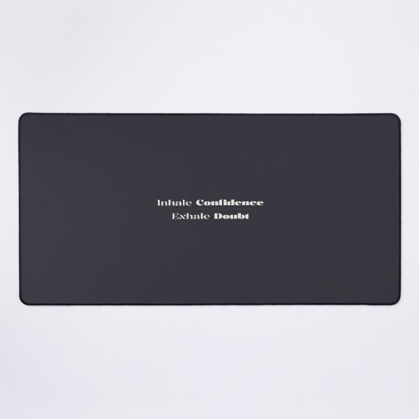 Item preview, Minimalist "Inhale Confidence Exhale Doubt" Deep Plum Stacked Serif Typography designed and sold by trepiu.