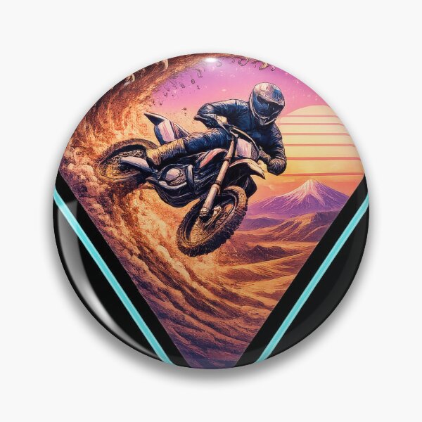 Item preview, Retro Dirt Bike Wave Sunset Vaporwave Design designed and sold by justinhmorton.