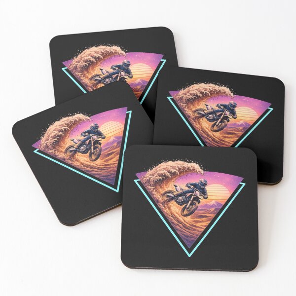 Item preview, Retro Dirt Bike Wave Sunset Vaporwave Design designed and sold by justinhmorton.