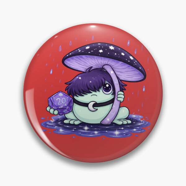Item preview, Emo goth frog holding D20 dice designed and sold by BritishDelights.