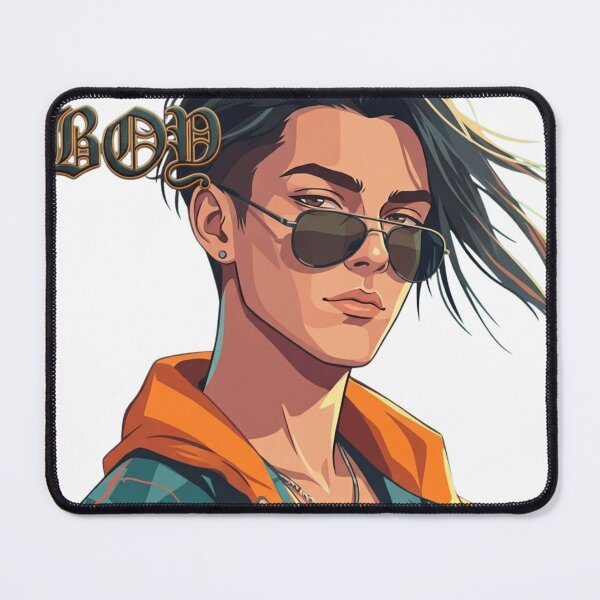 Item preview, Cool Anime Boy in Plaid Hoodie – Bad Boy Aesthetic designed and sold by Jbantan.