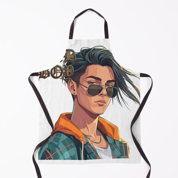 Item preview, Cool Anime Boy in Plaid Hoodie – Bad Boy Aesthetic designed and sold by Jbantan.