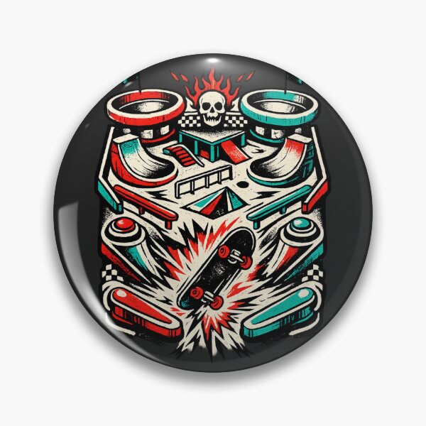 Item preview, Pinball Park — Skateboard Pinball Arcade Art — Large Print Edition designed and sold by mikawaya studio.