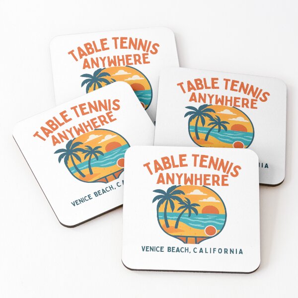 Item preview, Venice Beach California Table Tennis Sunset Retro Ping Pong Paddle T-Shirt designed and sold by OhMyPingCo.
