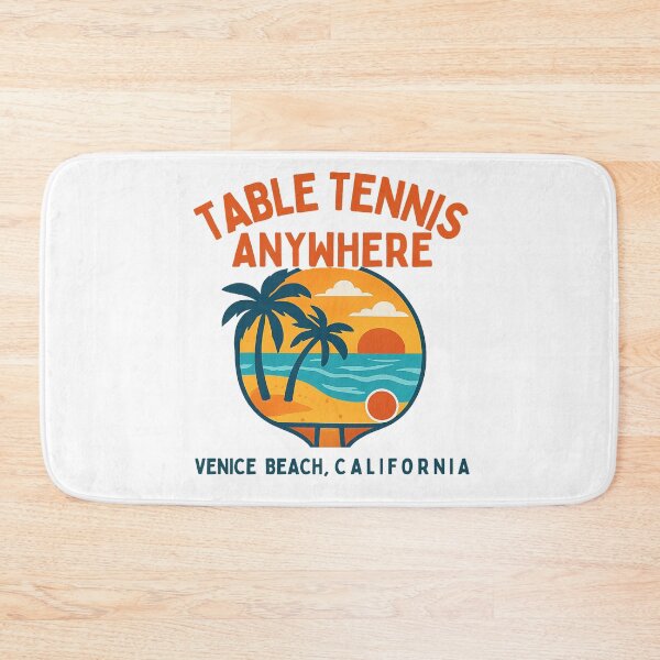 Item preview, Venice Beach California Table Tennis Sunset Retro Ping Pong Paddle T-Shirt designed and sold by OhMyPingCo.