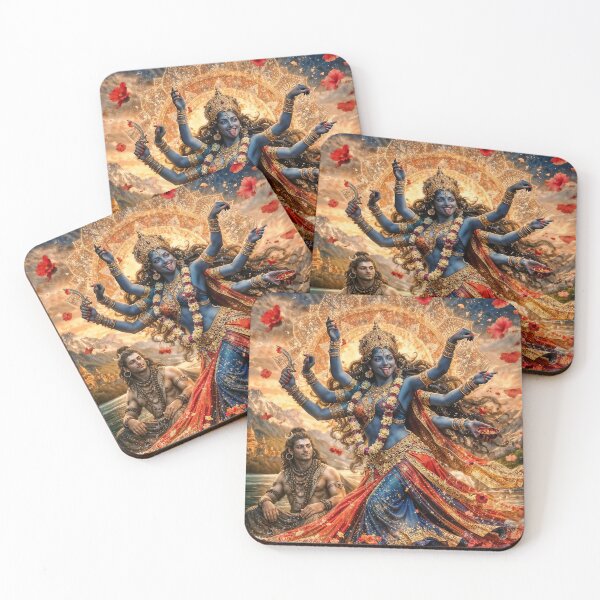 Item preview, The Red Dance of Time, Goddess Kali and Lord Shiva designed and sold by AliceWhiteDF.