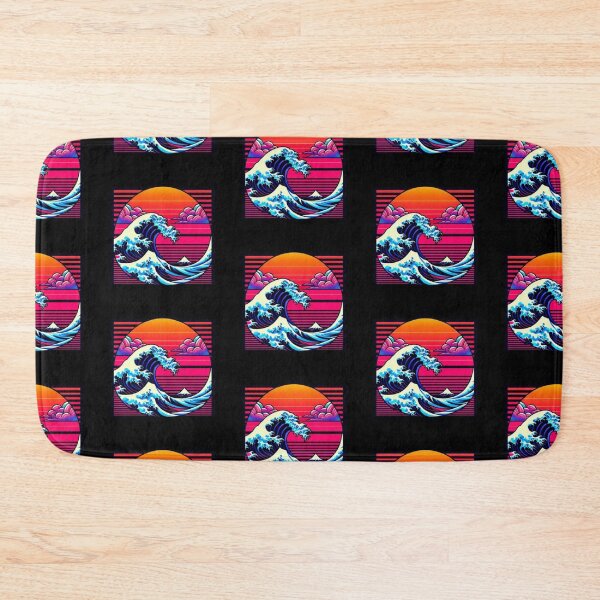 Item preview, Synthwave Wave – Retro Japanese Sunset Design designed and sold by Dogandesighn.