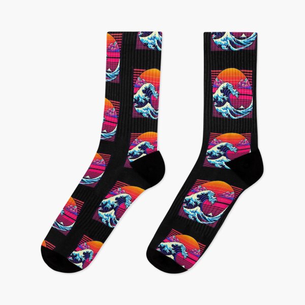 Item preview, Synthwave Wave – Retro Japanese Sunset Design designed and sold by Dogandesighn.
