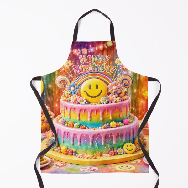 Item preview, Happy Birthday Smiley Rainbow Cake Party designed and sold by CLOUTKULT.