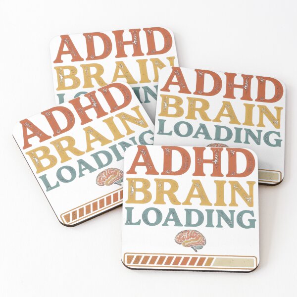Item preview, ADHD Brain Loading Retro Vintage Typography Design designed and sold by urbinet.