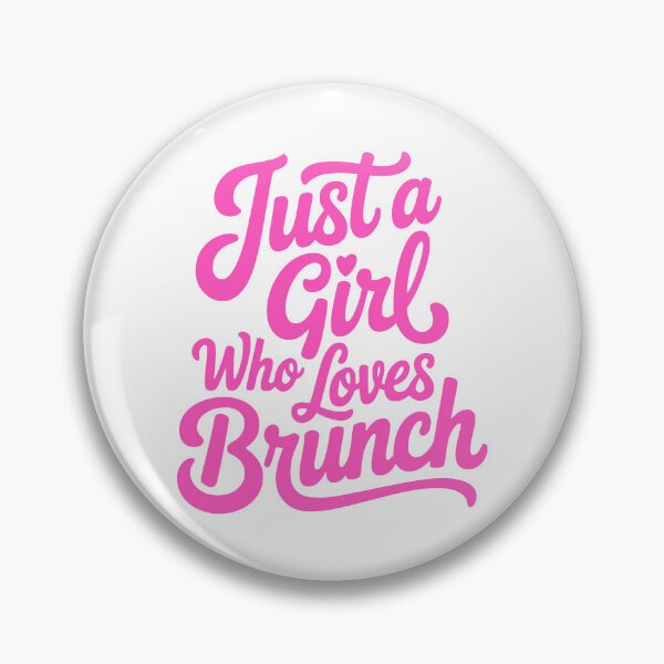 Item preview, Just a Girl Who Loves Brunch! Cute Pink Cursive Brunch Lover designed and sold by PMCreative.