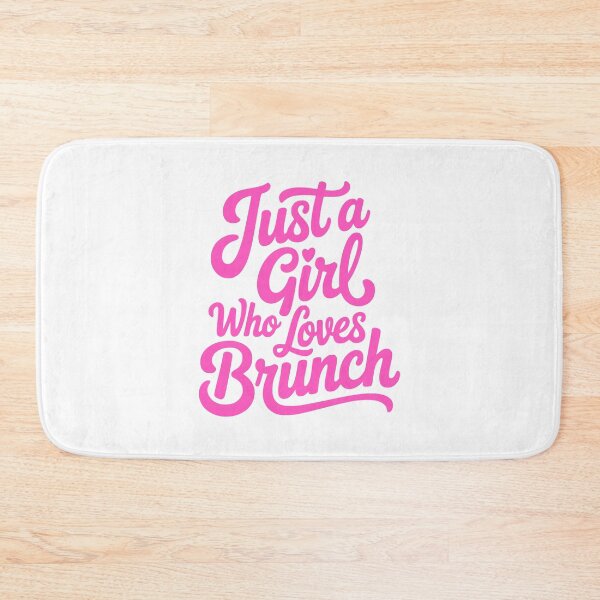 Item preview, Just a Girl Who Loves Brunch! Cute Pink Cursive Brunch Lover designed and sold by PMCreative.