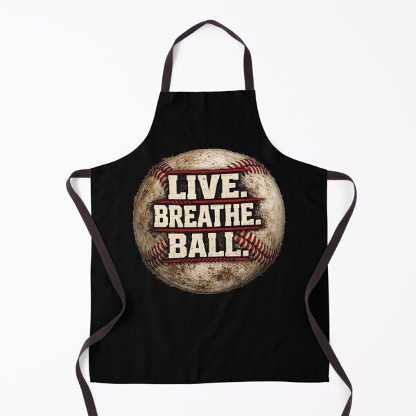 Artikelvorschau, Lebe, atme, Ball, Vintage-Baseball-Motivationsdesign entworfen und verkauft von Blaze & Trail Creative.