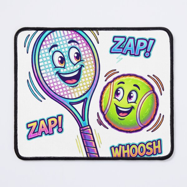 Item preview, Tennis Racquet Smile | Sporty Joy designed and sold by Tee-Tribu.