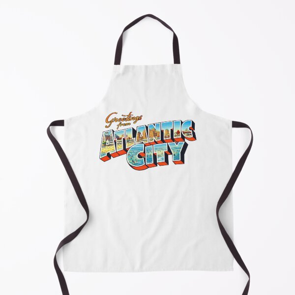 Item preview, Greetings From Atlantic City Vintage Beach Postcard With Boardwalk Skyline and Ocean Scene designed and sold by portokalis.