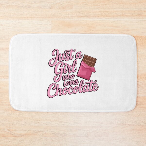 Item preview, Just a Girl Who Loves Chocolate Pink Retro Typography designed and sold by PMCreative.