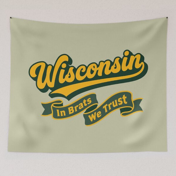 Item preview, Retro Wisconsin Tailgate - In Brats We Trust designed and sold by Cozy-Old-Pub.
