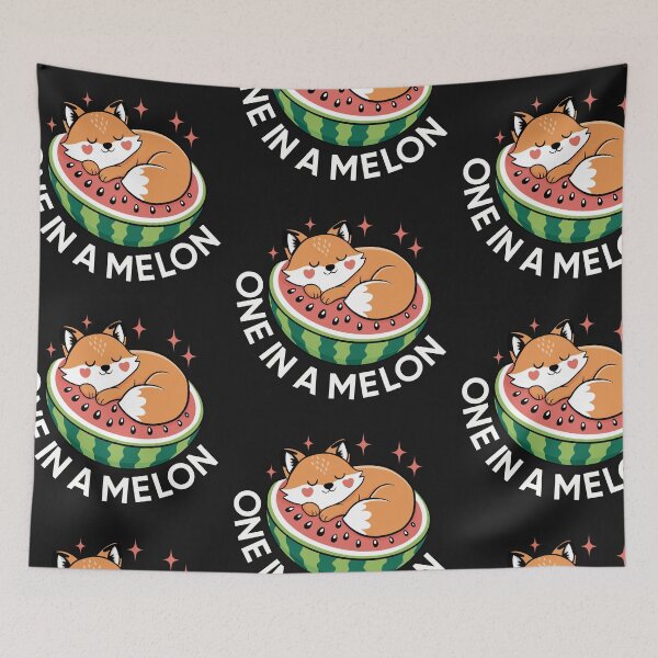 Item preview, Sleeping Fox One In A Melon Pun designed and sold by MJ ART.