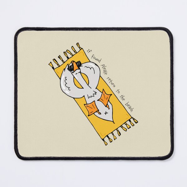 Item preview, Cool goose chilling on beach towel designed and sold by SO-studio-art.
