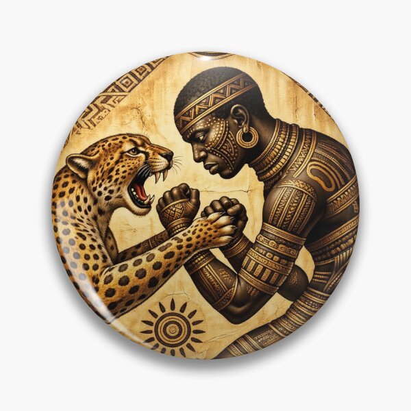 Item preview, Man vs Self – African Strength & Balance Artwork designed and sold by VSCRL Art Collection Studio.
