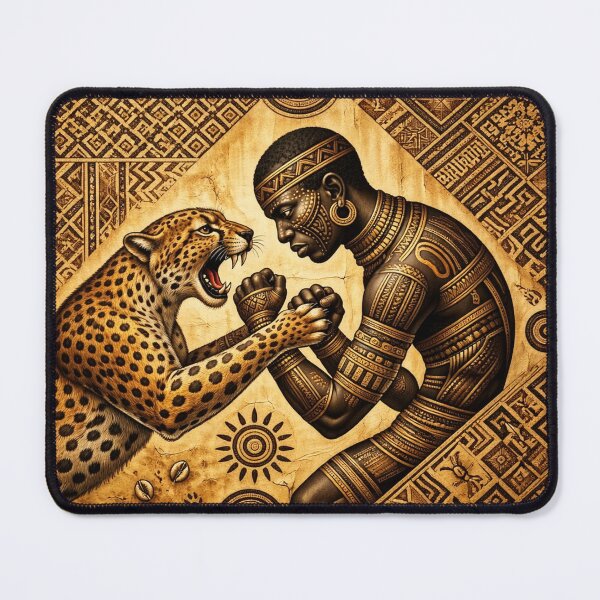 Item preview, Man vs Self – African Strength & Balance Artwork designed and sold by VSCRL Art Collection Studio.
