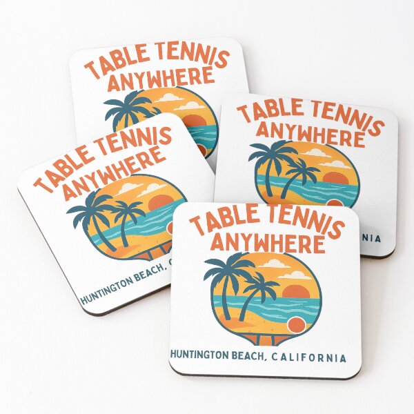 Item preview, Huntington Beach California Table Tennis Beach Sunset Retro Ping Pong T-Shirt designed and sold by OhMyPingCo.