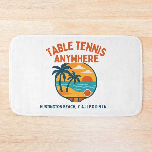 Item preview, Huntington Beach California Table Tennis Beach Sunset Retro Ping Pong T-Shirt designed and sold by OhMyPingCo.