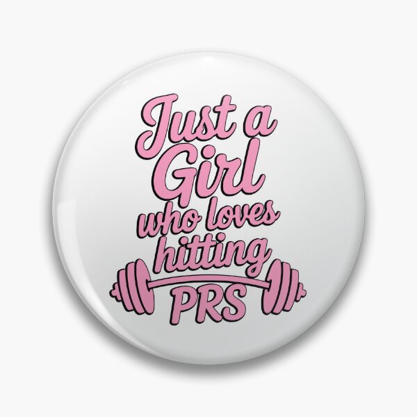 Item preview, Just a Girl Who Loves Hitting PRs Pink Gym Typography designed and sold by PMCreative.