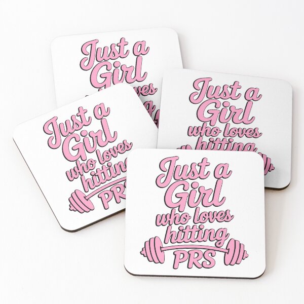Item preview, Just a Girl Who Loves Hitting PRs Pink Gym Typography designed and sold by PMCreative.