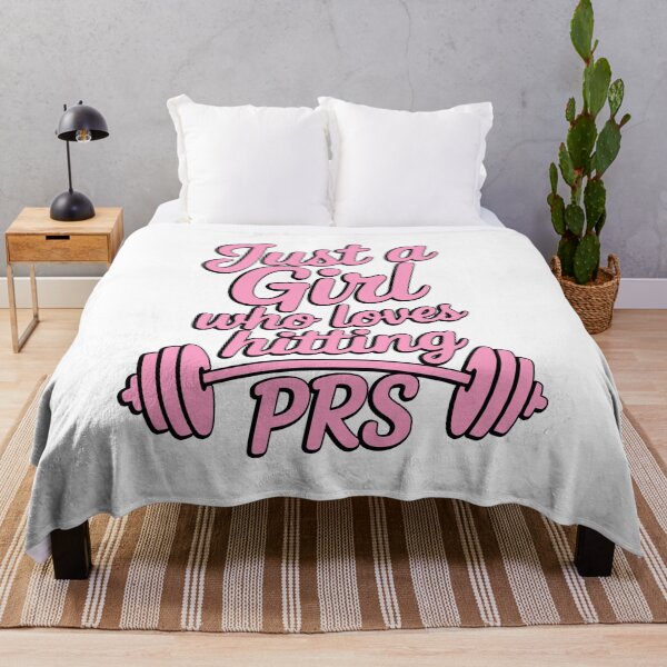 Item preview, Just a Girl Who Loves Hitting PRs Pink Gym Typography designed and sold by PMCreative.