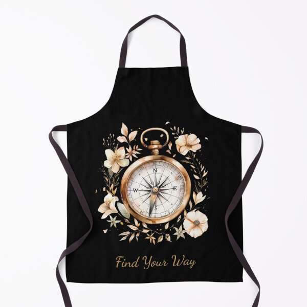 Item preview, Find Your Way Compass Floral Design, Vintage Gold Compass Art, Spiritual Guidance Illustration, Boho Botanical Aesthetic designed and sold by innerfaith.