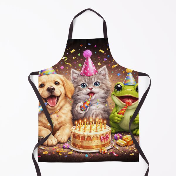 Item preview, Cute Birthday Party Animals with Cake and Balloons designed and sold by CLOUTKULT.