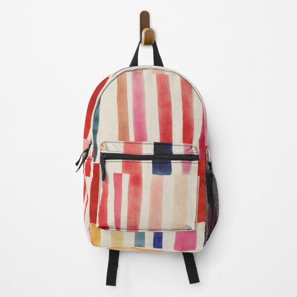 Item preview, Stripe Pattern in Warm Red Pink and Ochre designed and sold by trajeado14.