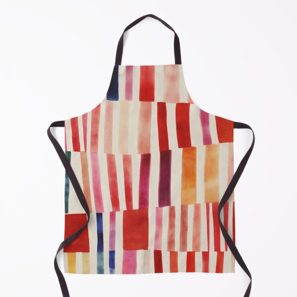 Item preview, Stripe Pattern in Warm Red Pink and Ochre designed and sold by trajeado14.
