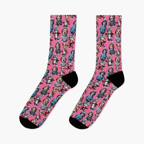 Item preview, Cats and Dogs Pattern Design - Pink  designed and sold by PatternTitan.