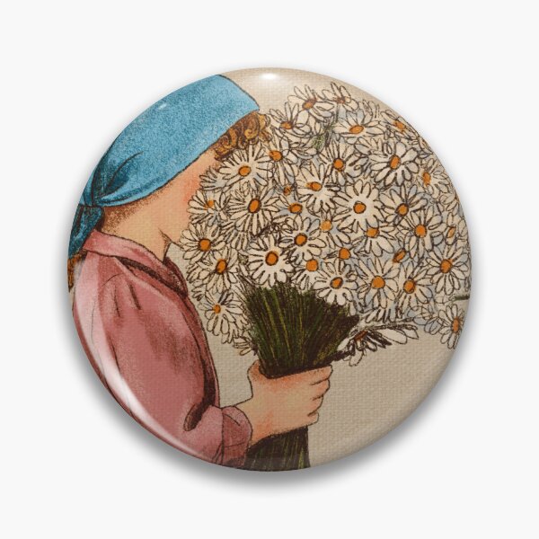Item preview, cute little girl in pink dress with daisy and goose designed and sold by MadaFaCose.