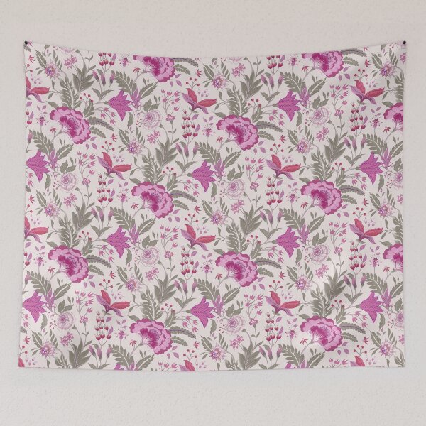 Item preview,  Jacobean Floral Pattern Pink Color  designed and sold by RekhaArtGalaxy.