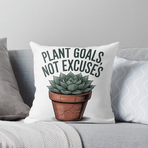 Item preview, Plant Goals Not Excuses — Echeveria Succulent Cracked Terracotta Pot Botanical Motivational Tee designed and sold by proearth2022.