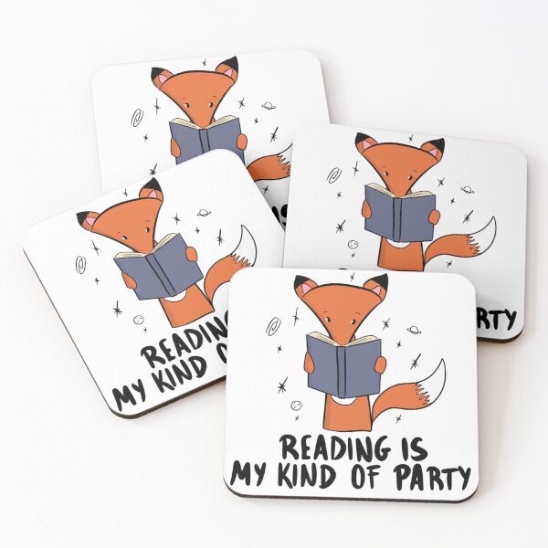 Item preview, Reading Is My Kind Of Party Cute Bookworm Fox designed and sold by DesignFreakArt.