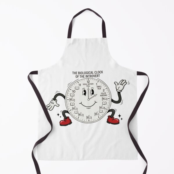 Item preview, Funny Introvert's Biological Clock Retro Cartoon Art designed and sold by PoomDesign.