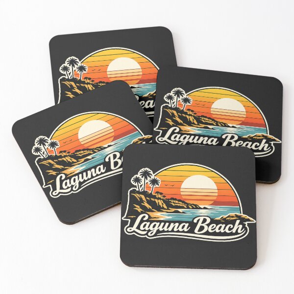 Item preview, Laguna Beach Retro Sunset Shirt – California Coastal Cliff Vintage Design designed and sold by Laughprints.