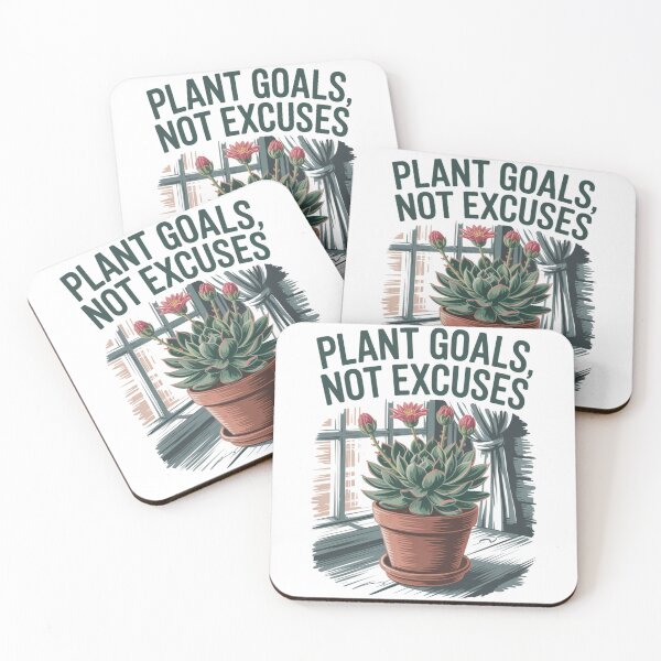Item preview, Plant Goals Not Excuses — Flowering Succulent Terracotta Window Scene Botanical Motivational Tee designed and sold by proearth2022.