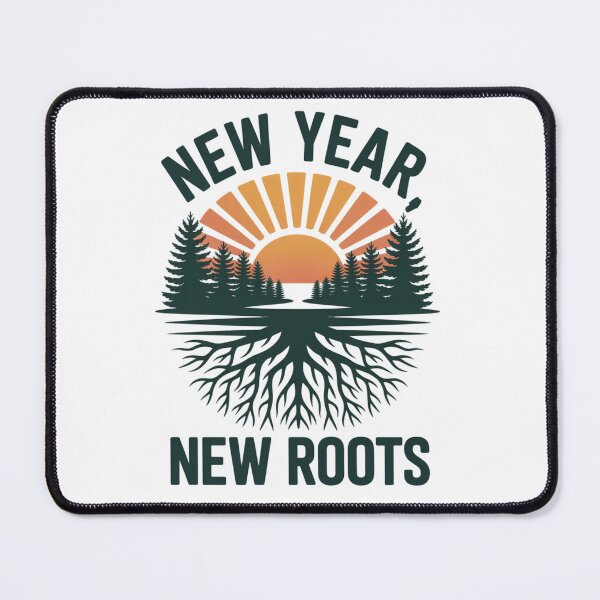 Item preview, New Year New Roots — Retro Forest Sunrise Deep Roots Environmental Renewal Graphic Tee designed and sold by proearth2022.