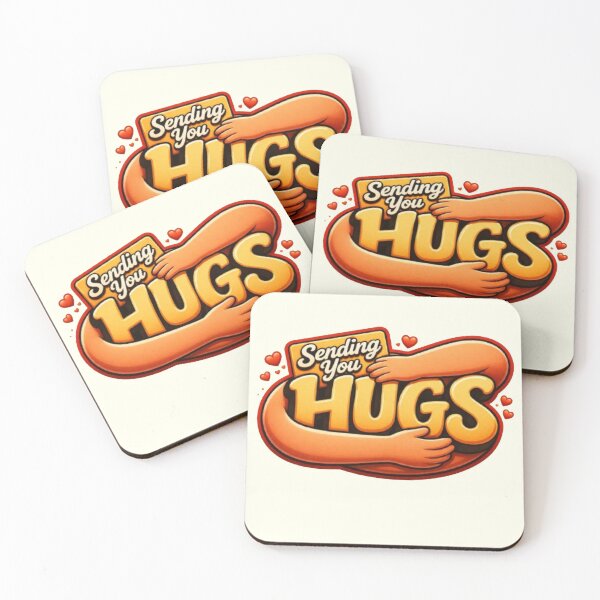 Item preview, Sending You Hugs - Cute Illustrative Long Distance Friendship Sticker designed and sold by anidiots-studio.