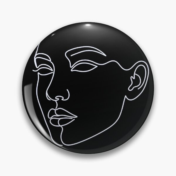 Item preview, Minimal Line Art Face designed and sold by Stickersdevelop.
