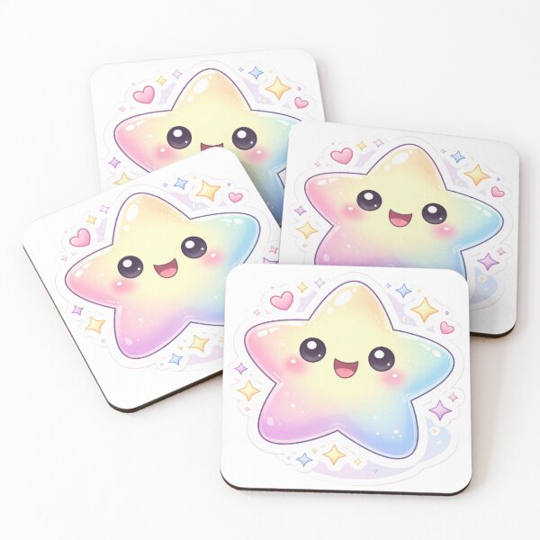 Item preview, Kawaii Pastel Star Sticker | Cute Rainbow Aesthetic Smiling Star | Soft Girl & Dreamy Vibes designed and sold by Dasts Cart.