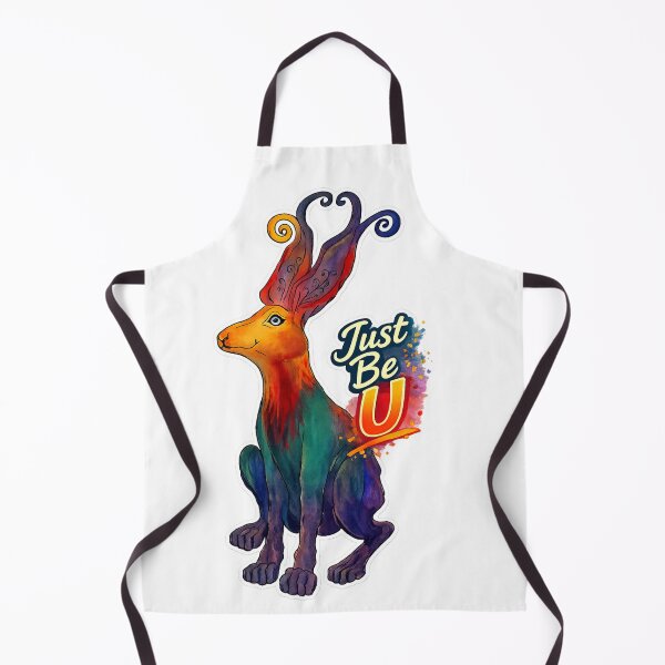 Item preview, Just Be U -Inspirational Mystical Colourful Hare Watercolour Illustration designed and sold by Live Full Colour.